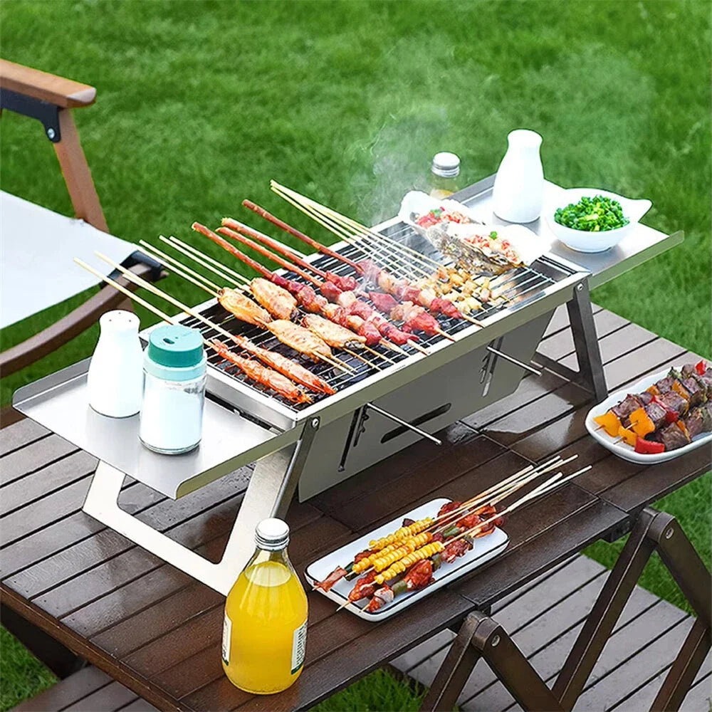 CompactGrill™ | Profitez d'un Grillage Sans Effort Lors de Chaque Activité en Plein Air.