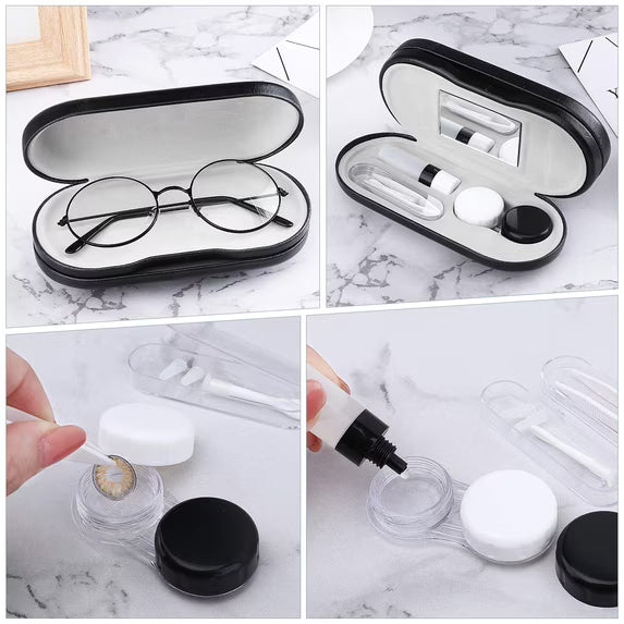 VisionCase™ | La Solution Compacte 2-en-1 pour Lunettes et Lentilles.