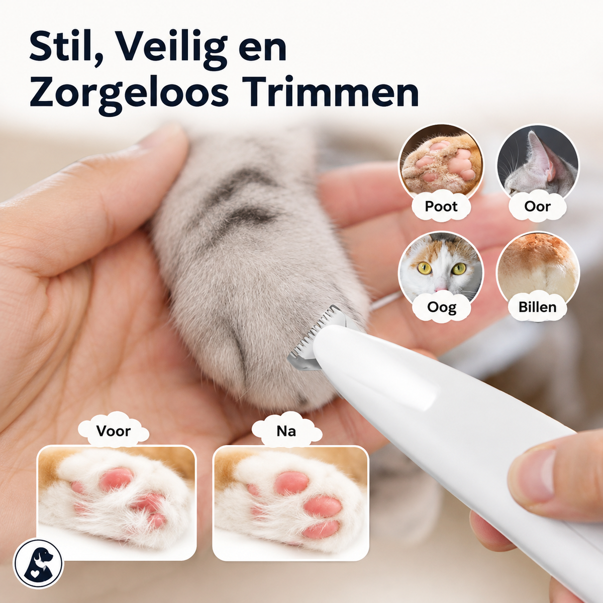 PetTrim™ | Tonte Sécurisée et Confortable à Domicile !