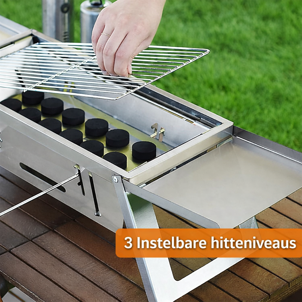 CompactGrill™ | Profitez d'un Grillage Sans Effort Lors de Chaque Activité en Plein Air.
