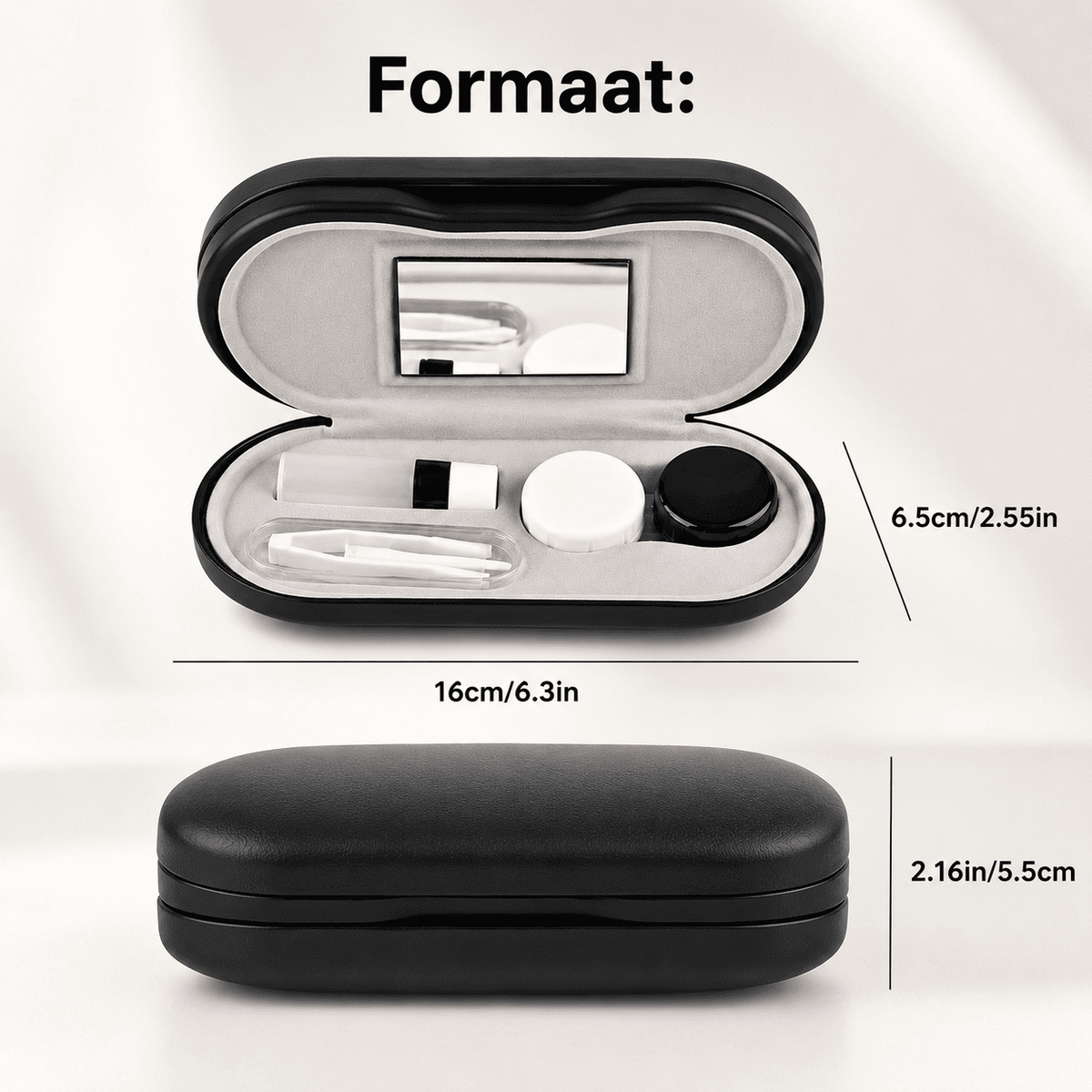 VisionCase™ | La Solution Compacte 2-en-1 pour Lunettes et Lentilles.