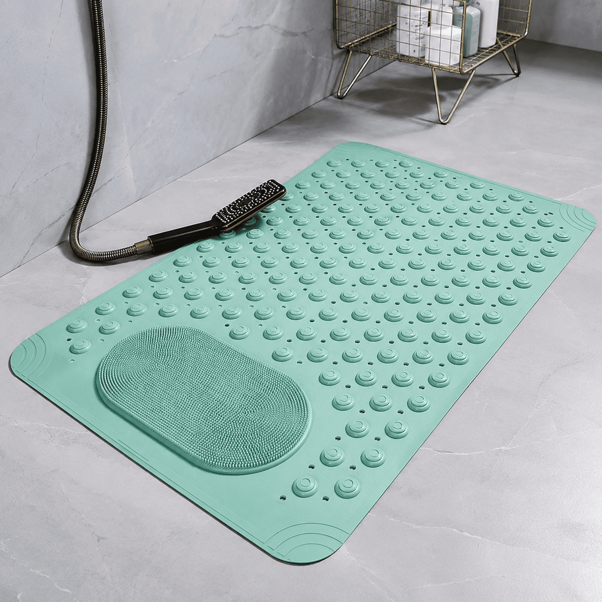 SafeGrip™ - Tapis Antidérapant & de Gommage | Douche en Toute Sécurité et Confort.