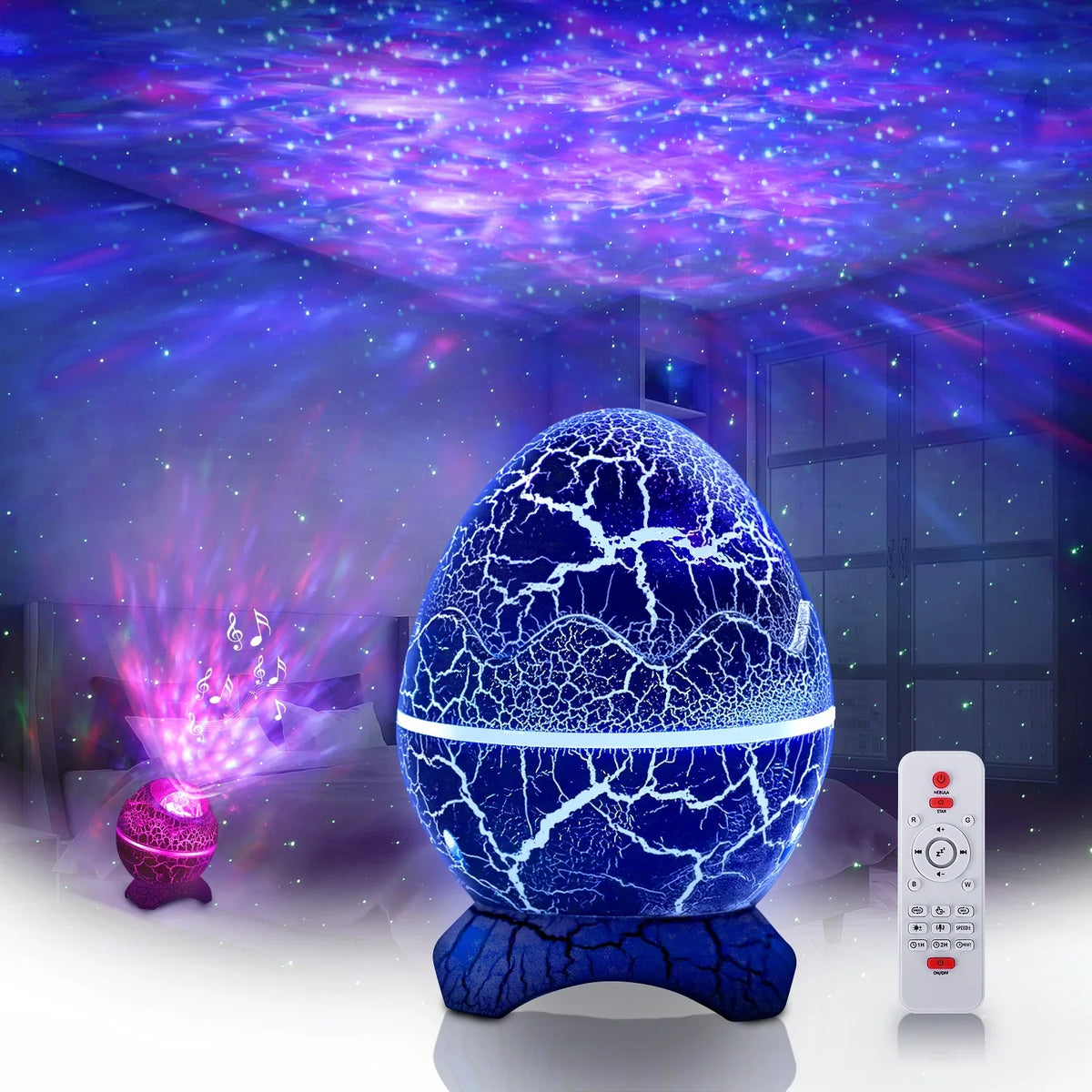 Galaxy Glow™ | Lampe de nuit unique avec ciel étoilé.
