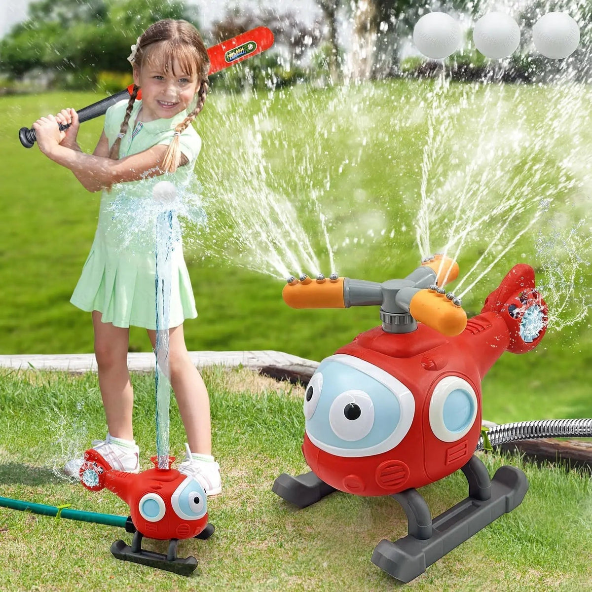KidsBall™ | Arroseur 2-en-1 & Jouet de Baseball.