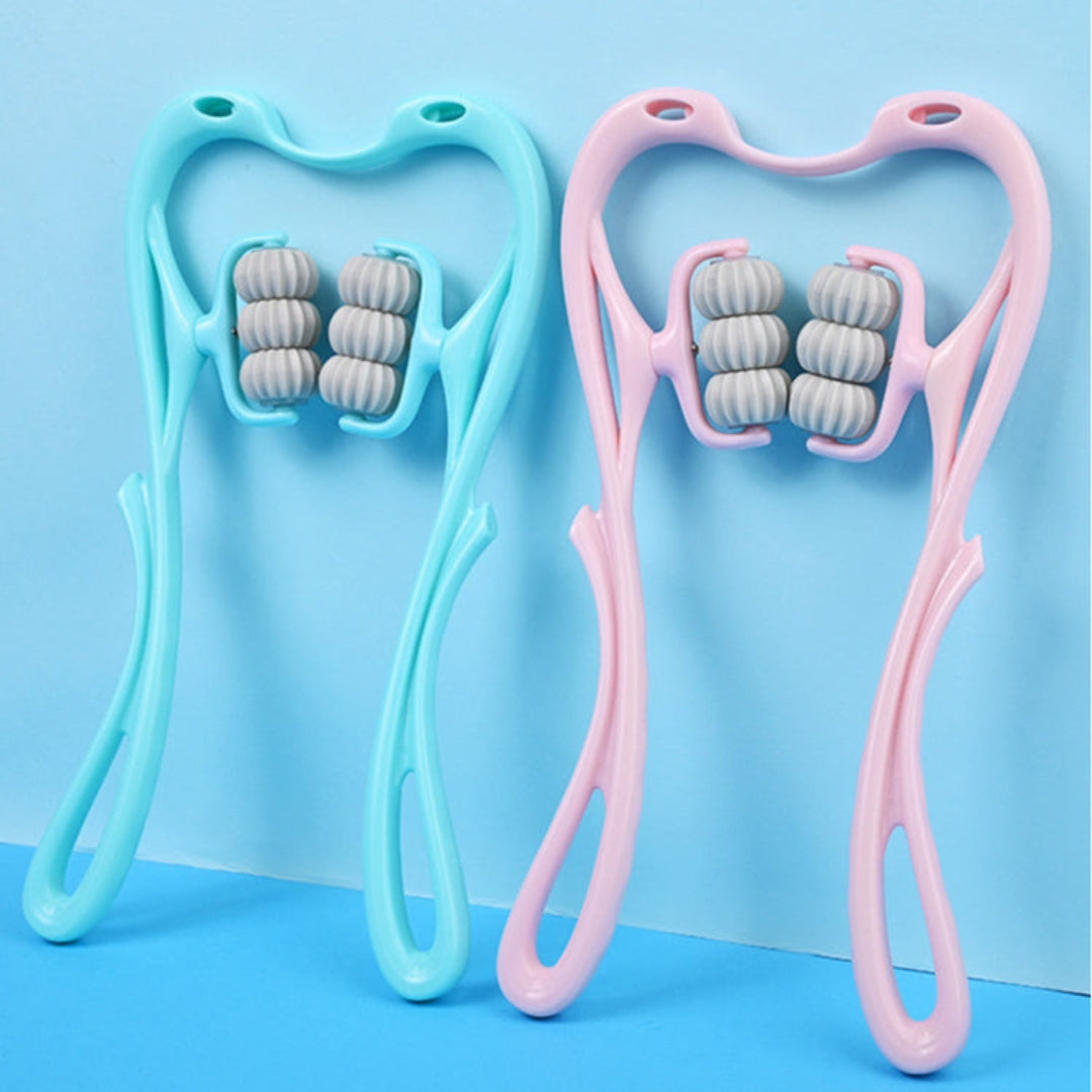 ReliefRoll™ | Massager cervical manuel avec six rouleaux