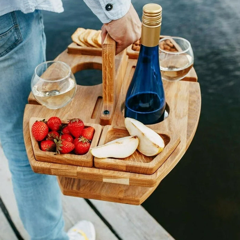 PicnicPour™ | Table de pique-nique avec espace pour les snacks et les verres