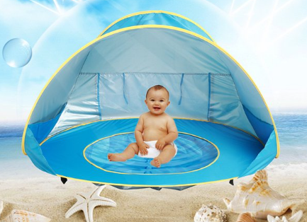 BabyShade™ | Tente de plage pop-up avec zone d'eau