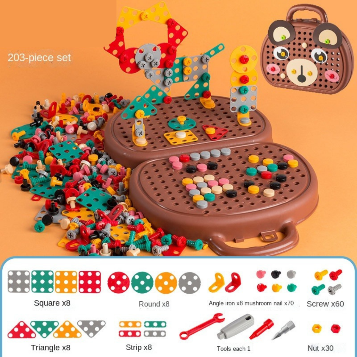 STEM Electric Building™ | Ensemble de perceuse jouet avec mallette de construction