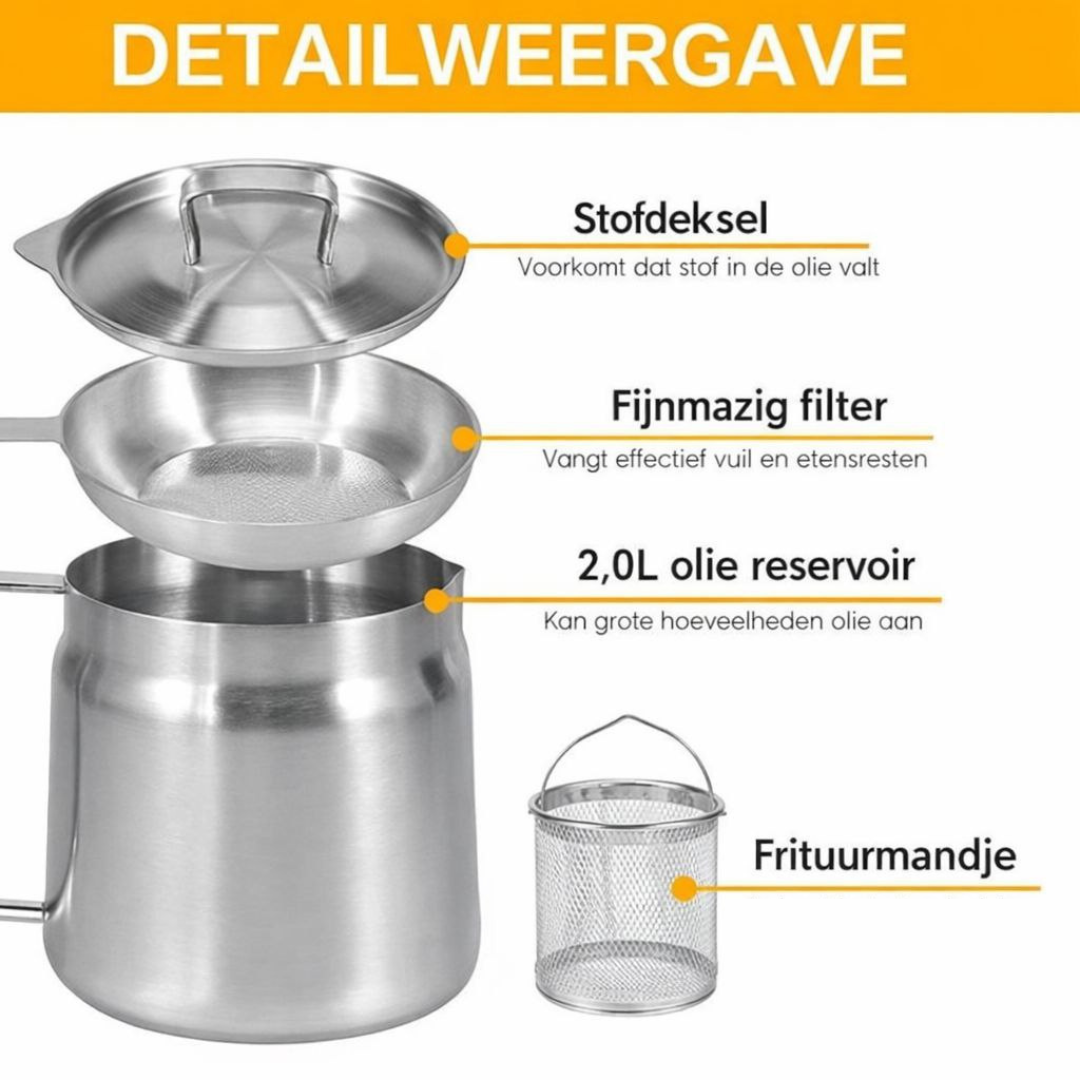 FryPan™ | Une Solution Compacte pour Frémir, Filtrer et Conserver.