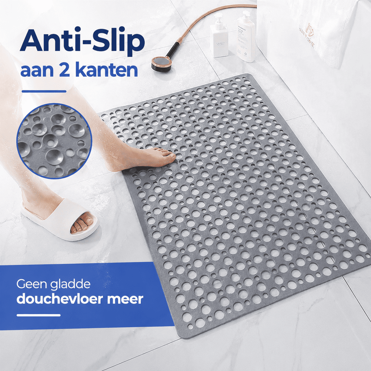 SafeStep™ - Tapis Antidérapant | Douche avec un Sentiment de Sécurité.