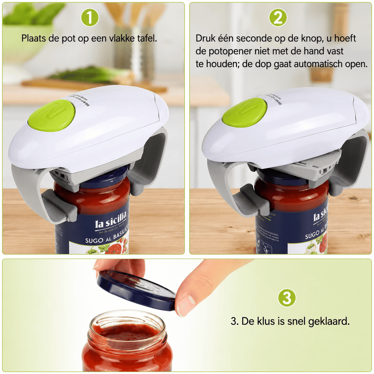 EasyTwist™ | Ouvrez n'importe quel couvercle en quelques secondes, sans effort.