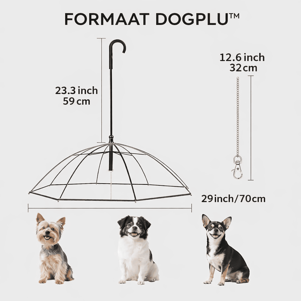 DogPlu™ | La Solution de Parapluie pour les Promenades Sous la Pluie.