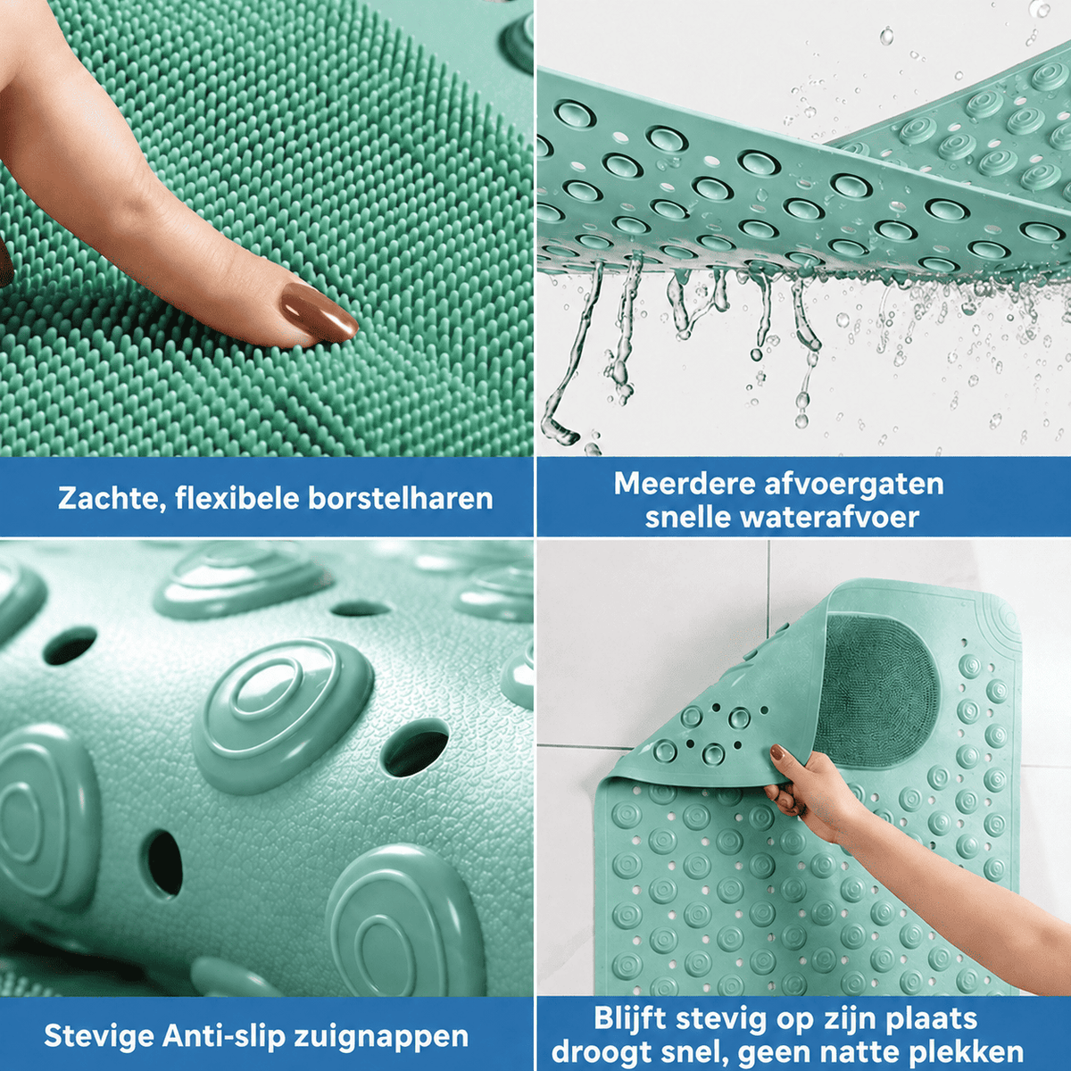 SafeGrip™ - Tapis Antidérapant & de Gommage | Douche en Toute Sécurité et Confort.