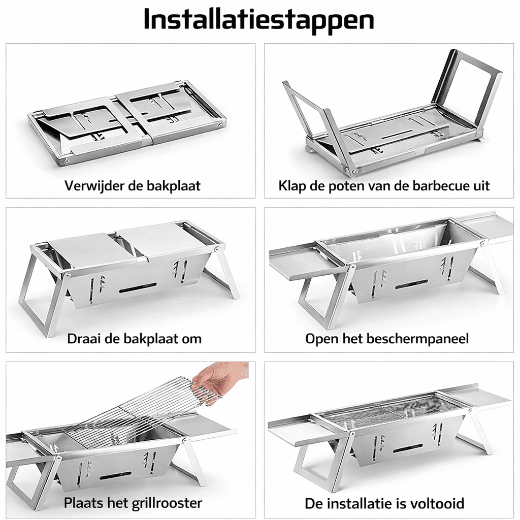 CompactGrill™ | Profitez d'un Grillage Sans Effort Lors de Chaque Activité en Plein Air.