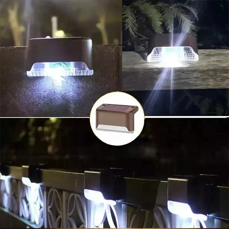 Lampes solaires LED pour marches de terrasse