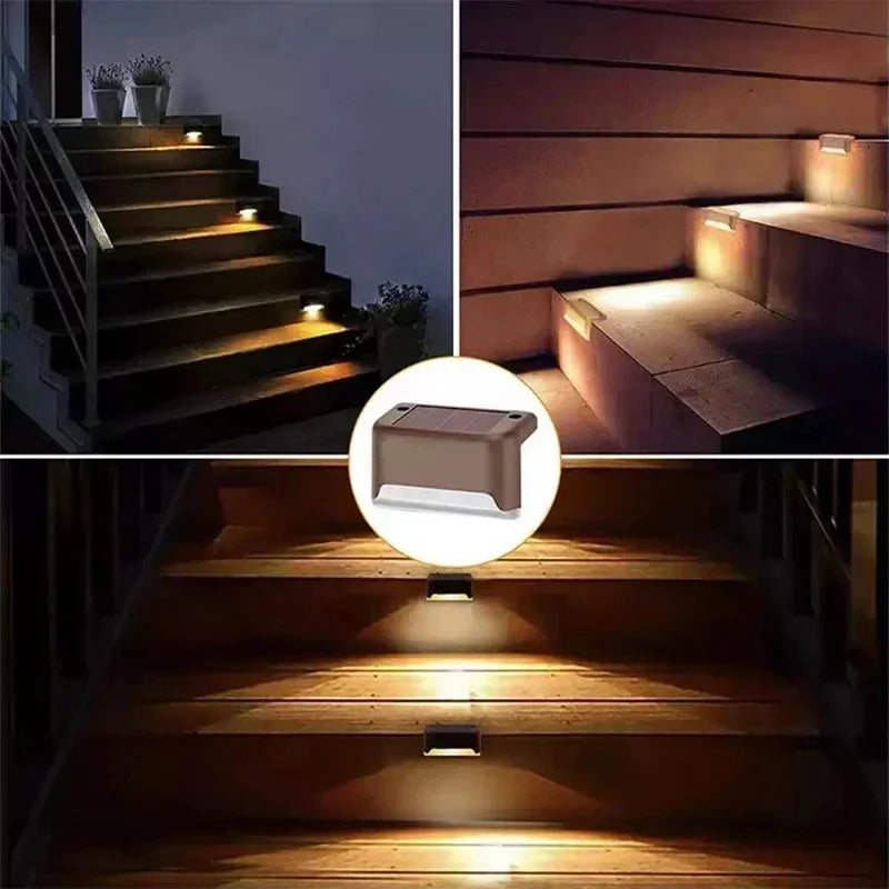 Lampes solaires LED pour marches de terrasse