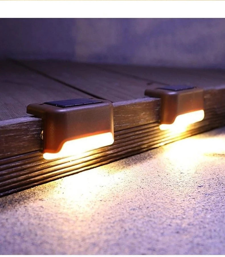 Lampes solaires LED pour marches de terrasse