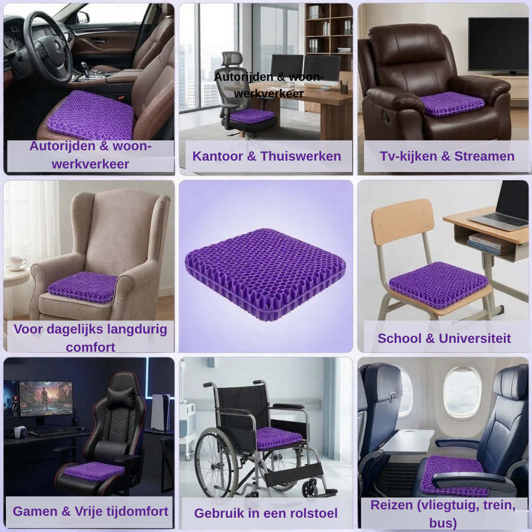 GelNest™ | Coussin de siège avec structure en nid d'abeille ouverte