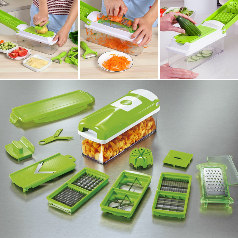 VeggieMix™ | Coupe-légumes avec inserts interchangeables
