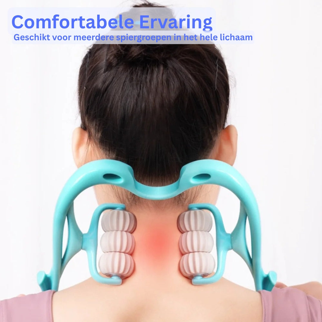 ReliefRoll™ | Massager de cou manuel avec six rouleaux