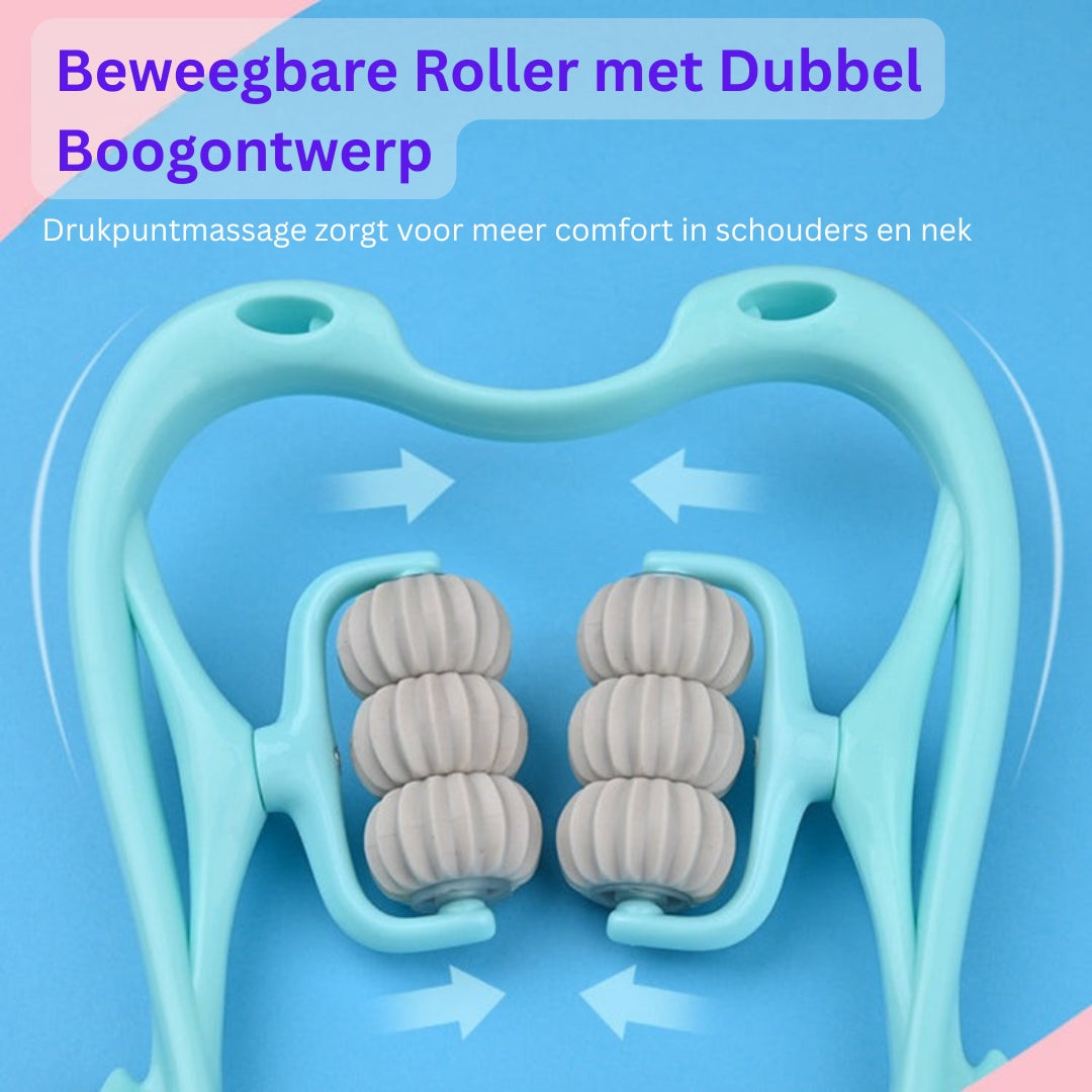 ReliefRoll™ | Massager cervical manuel avec six rouleaux