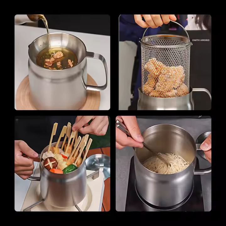 FryPan™ | Une Solution Compacte pour Frémir, Filtrer et Conserver.