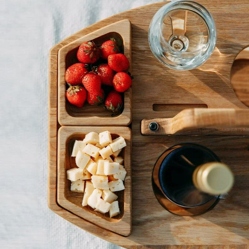 PicnicPour™ | Table de pique-nique avec espace pour les snacks et les verres