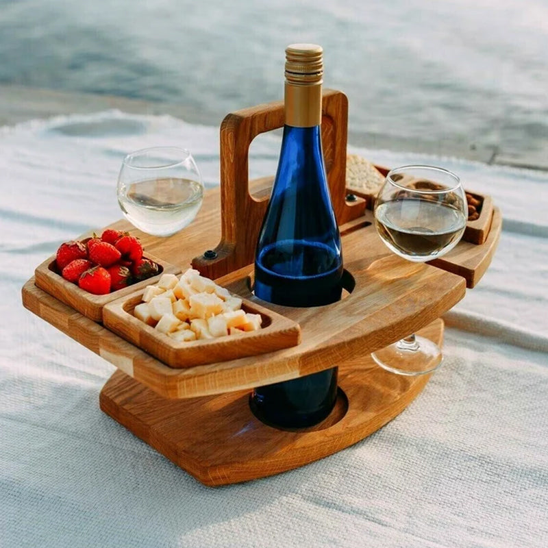 PicnicPour™ | Table de pique-nique avec espace pour les snacks et les verres