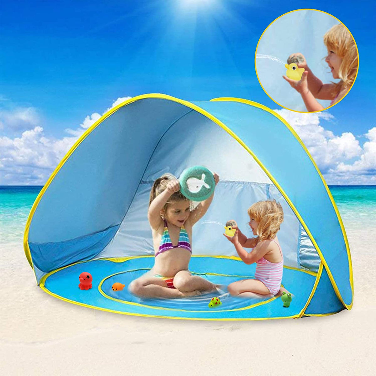 BabyShade™ | Tente de plage pop-up avec zone d'eau
