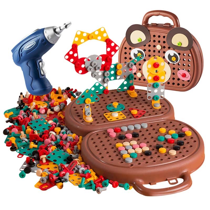 STEM Electric Building™ | Ensemble de perceuse à jouets avec mallette de construction